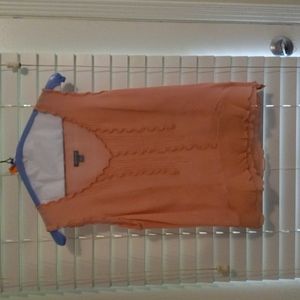 Ann Taylor Sleeveless Blouse, S, Salmon